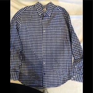 Crewcuts Blue and White Checkered Button Down Shirt